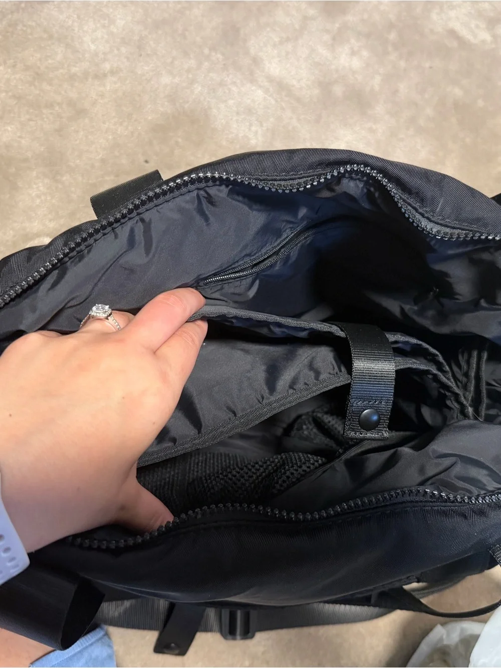 Fabletics Black Weekender Bag